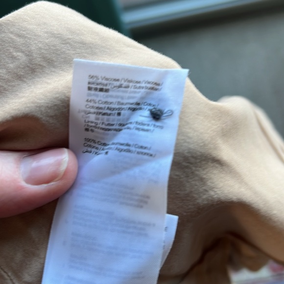 EDC by Esprit tan dress with Peter Pan collar. Fully lined. Size 6. - Picture 6 of 6